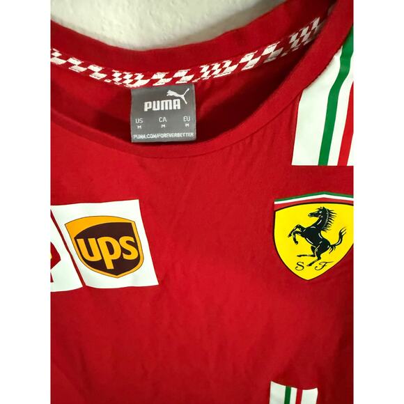 Puma Scuderia Ferrari F1 Racing Red T-Shirt Size Medium - Picture 5 of 11